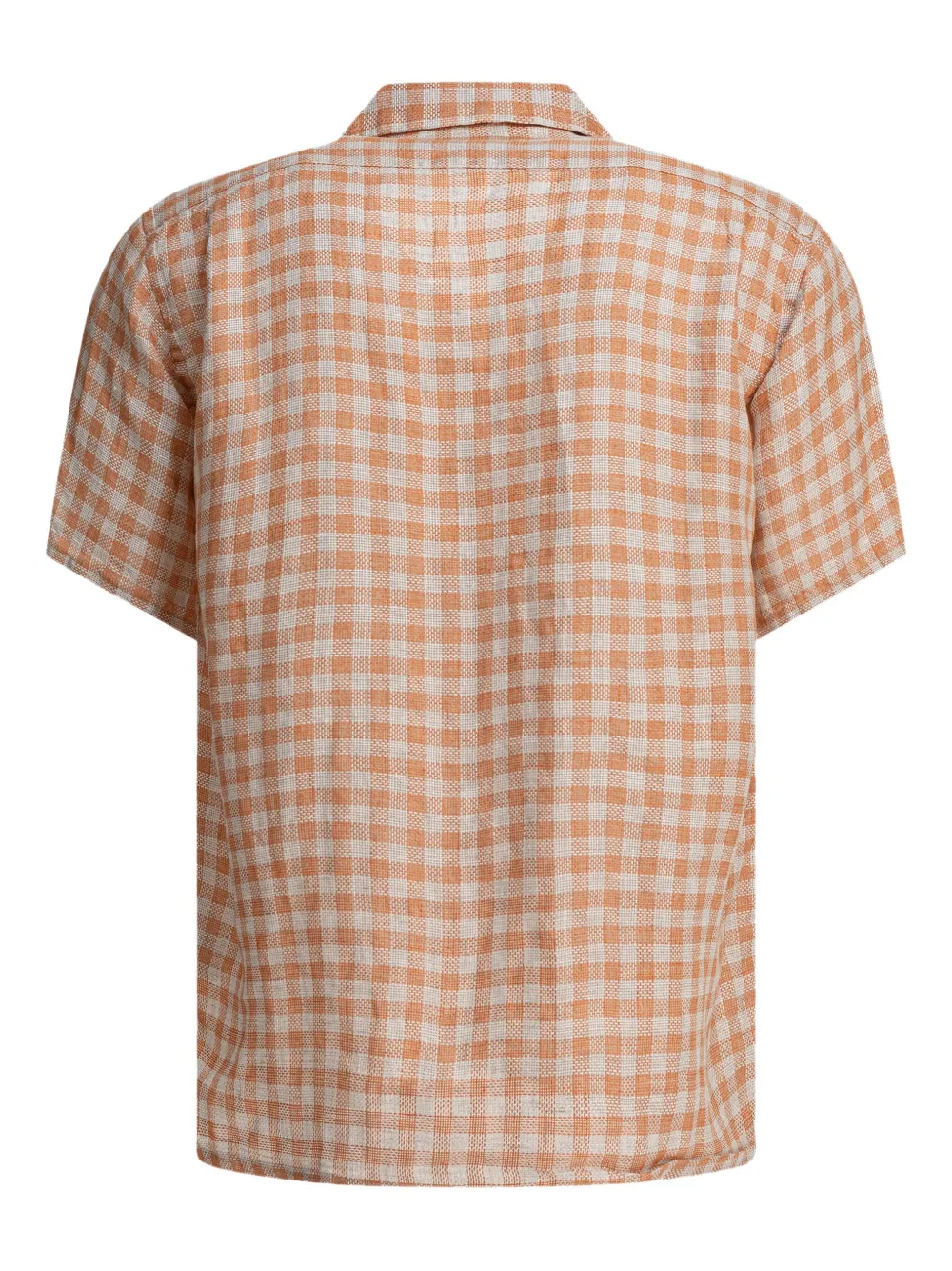 BEAMS PLUS gingham check short-sleeve shirt - Oranje