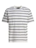 BEAMS PLUS pocket striped T-shirt - White
