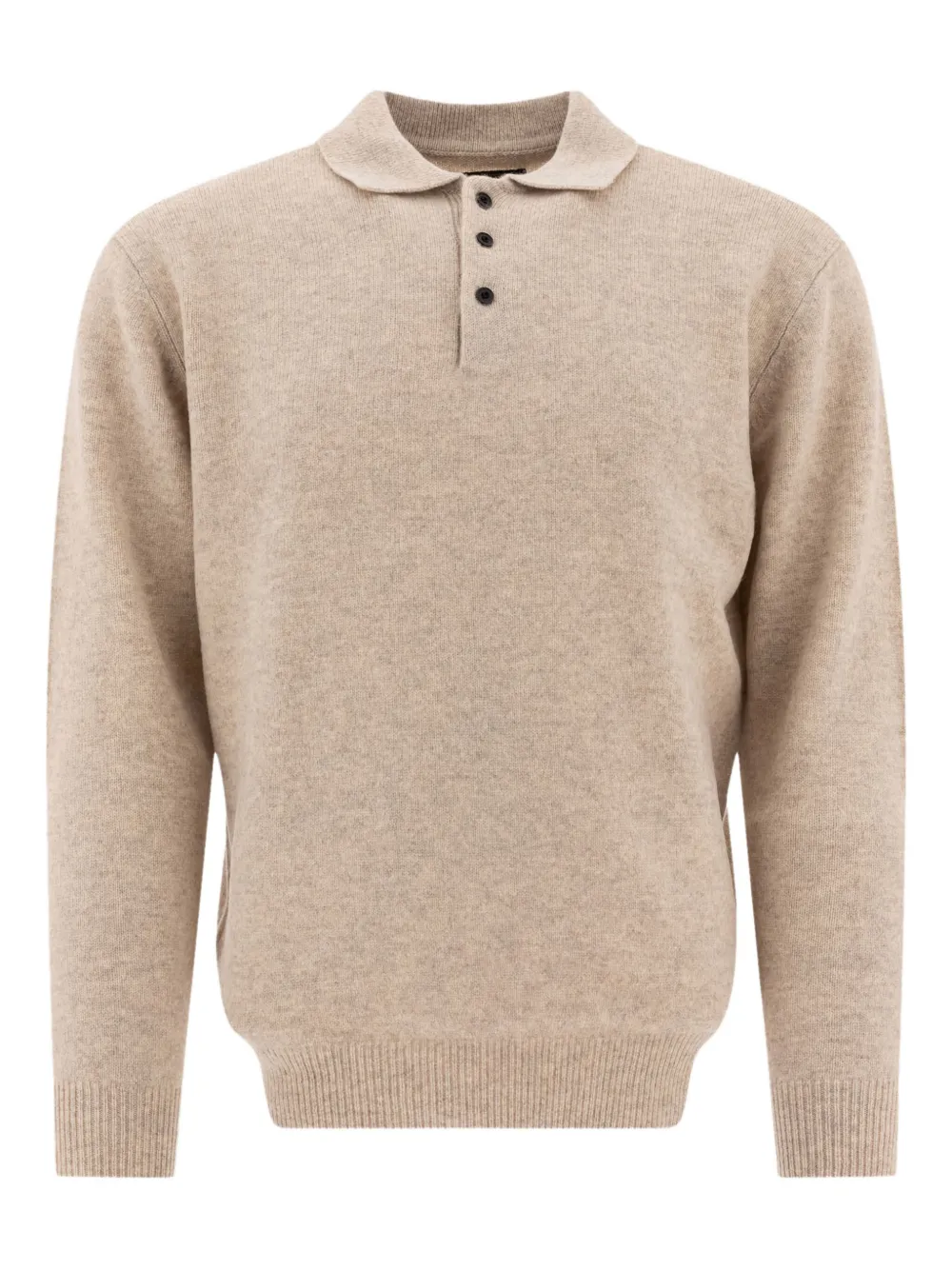 BEAMS PLUS wool polo shirt Beige