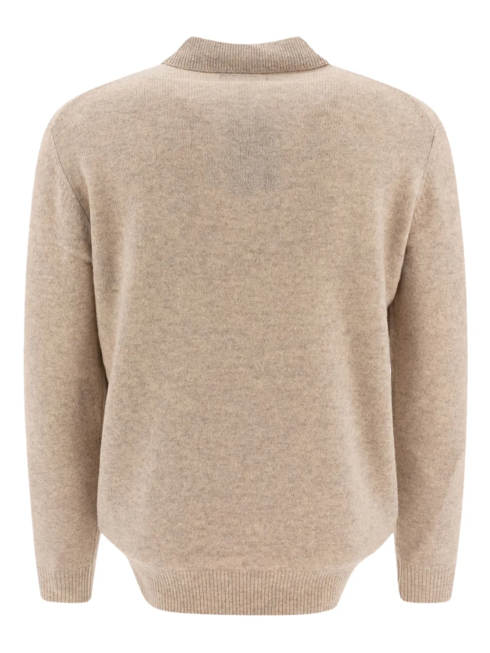 BEAMS PLUS wool polo shirt - Beige