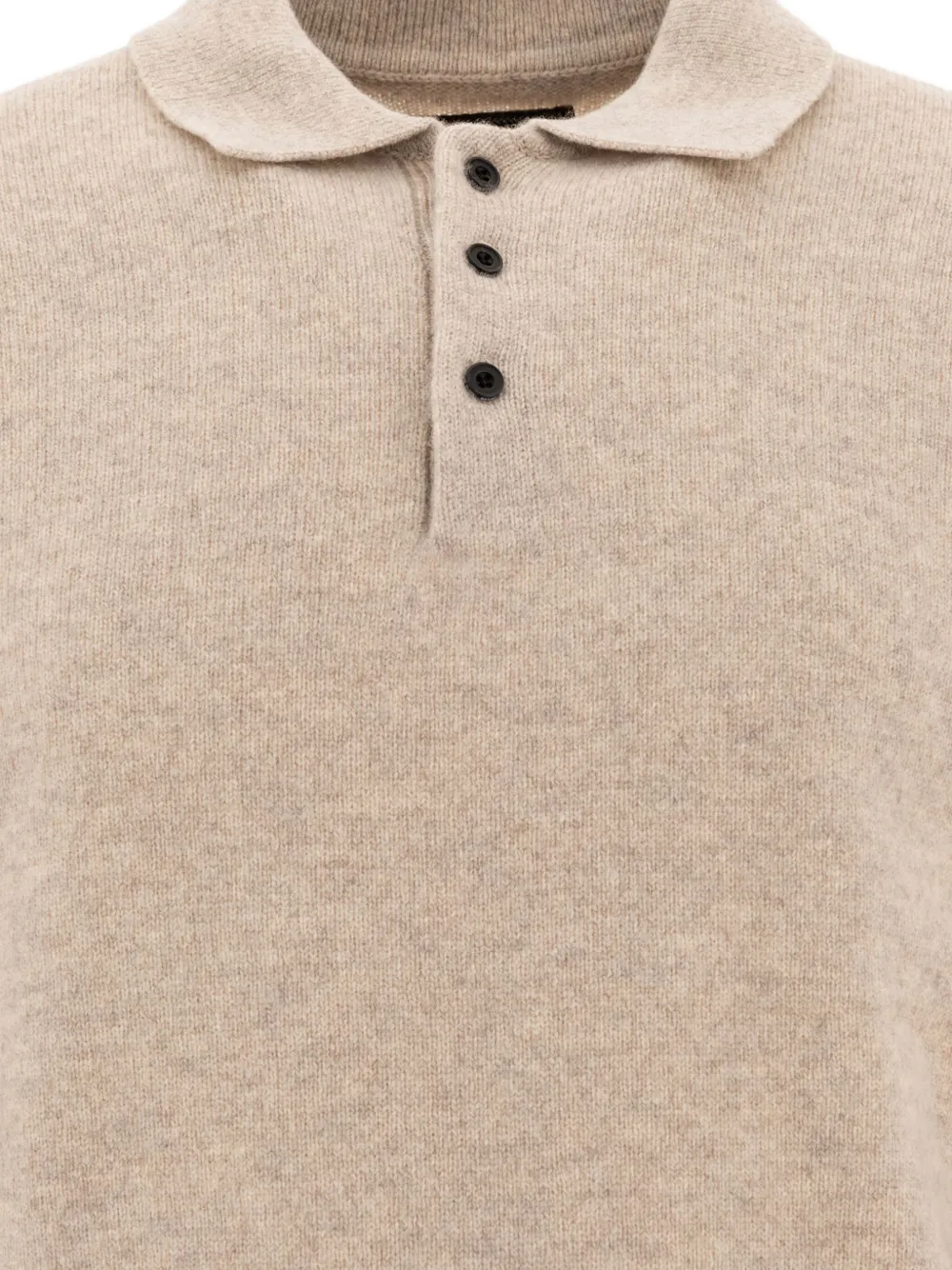 BEAMS PLUS Wollen poloshirt Beige