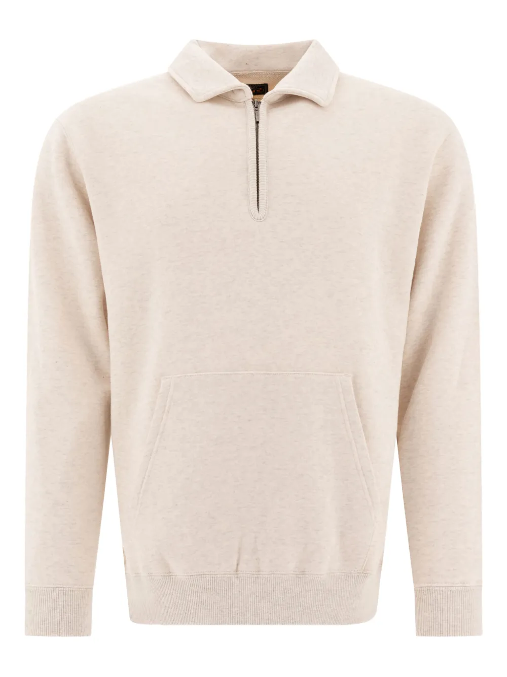 half-zip kangaroo-pocket sweatshirt