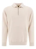 BEAMS PLUS half-zip kangaroo-pocket sweatshirt - Neutrals