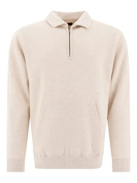 BEAMS PLUS half-zip kangaroo-pocket sweatshirt