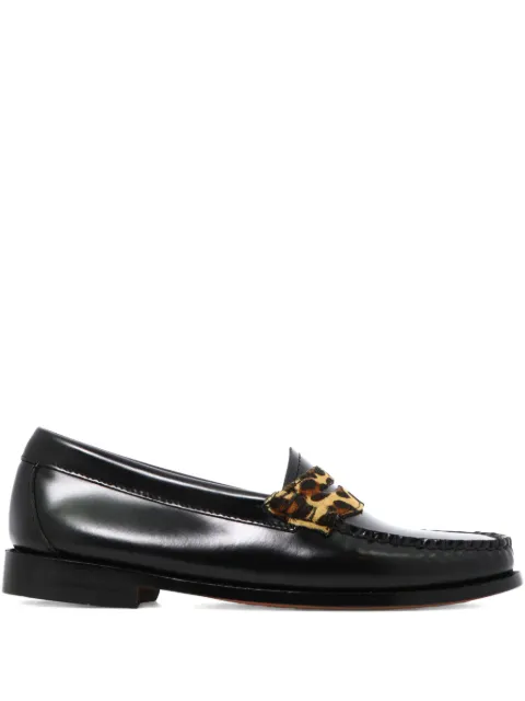 G.H. Bass & Co. leopard-print strap loafers