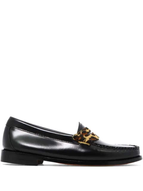G.H. Bass & Co. Mocassim com estampa de leopardo