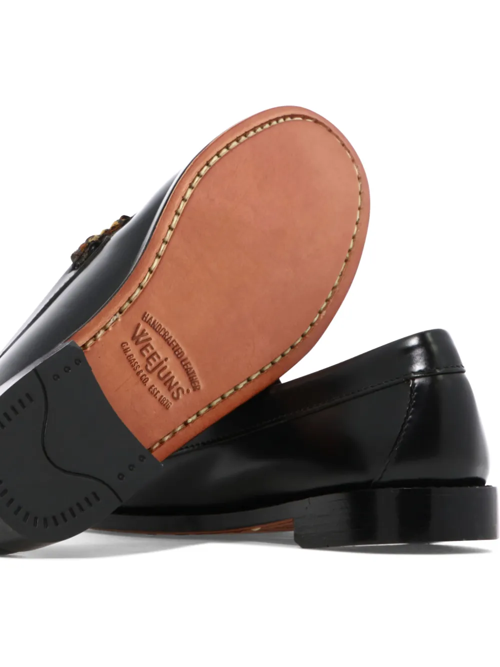 G.H. Bass & Co. Loafers met luipaardprint en bandje Zwart