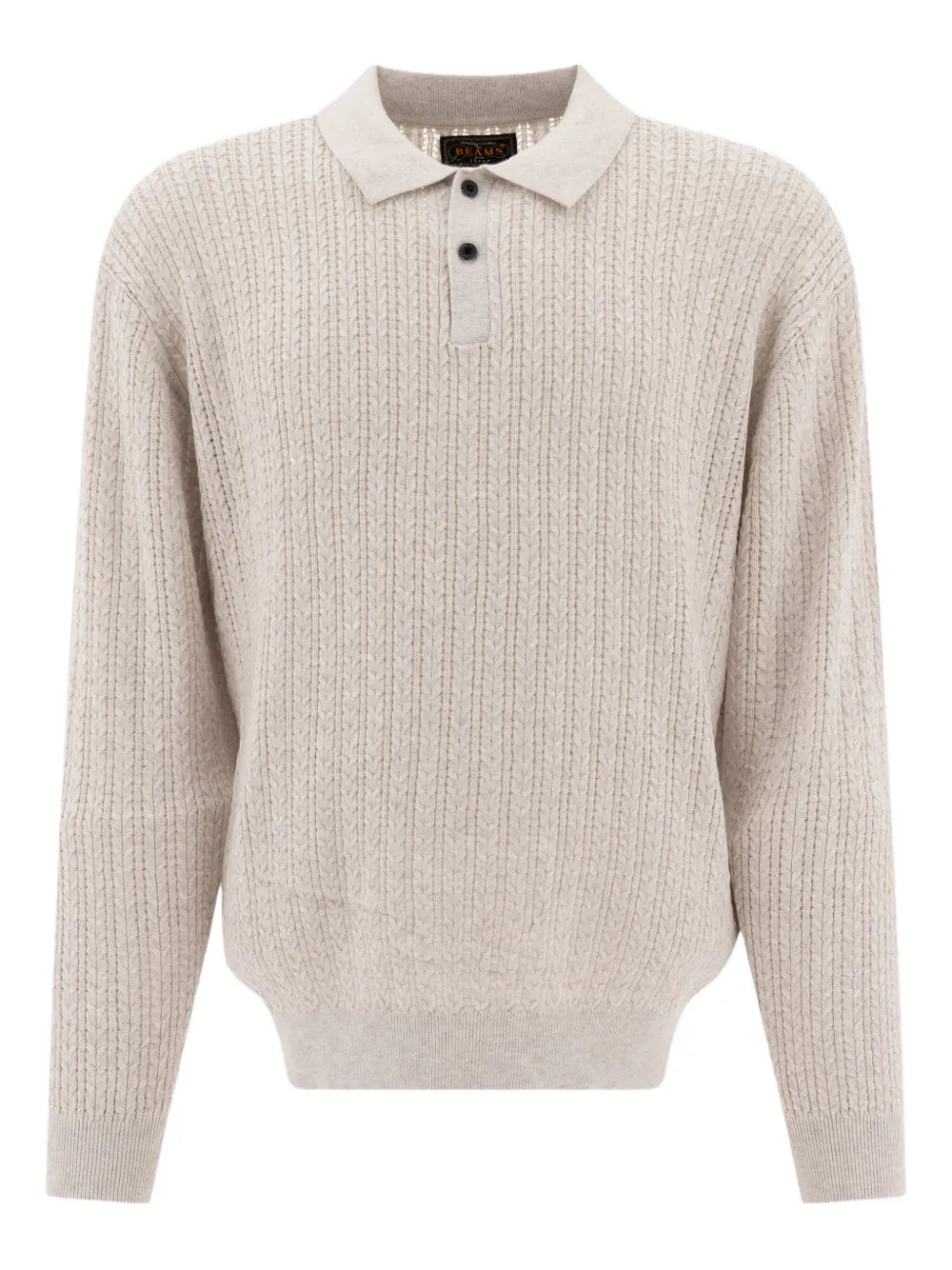 cable-knit polo shirt