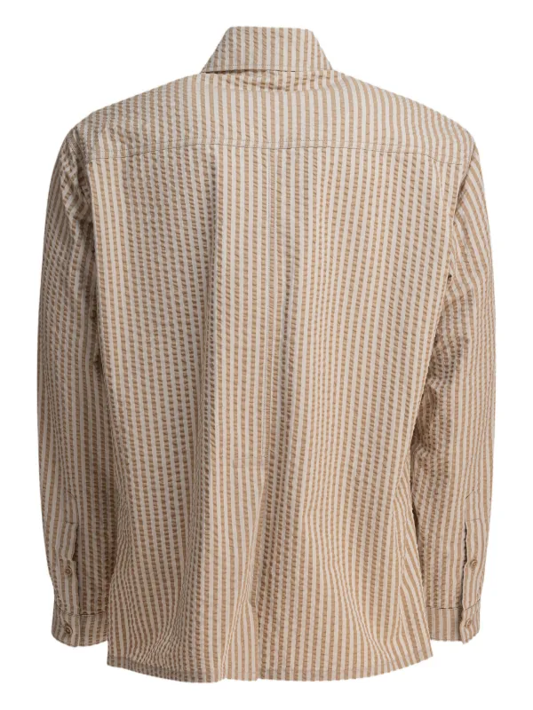 Kaptain Sunshine Safari striped-pattern Shirt Jacket | Neutrals