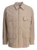Kaptain Sunshine Safari striped-pattern shirt jacket - Neutrals