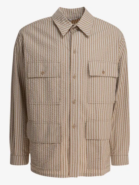 Kaptain Sunshine Safari striped-pattern shirt jacket