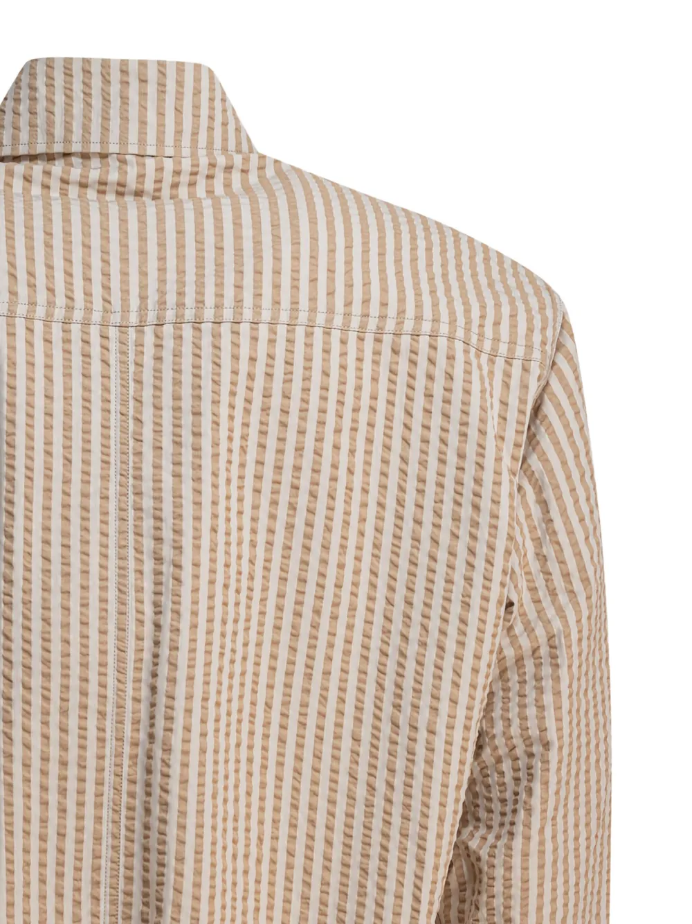 Kaptain Sunshine Safari gestreept shirtjack Beige