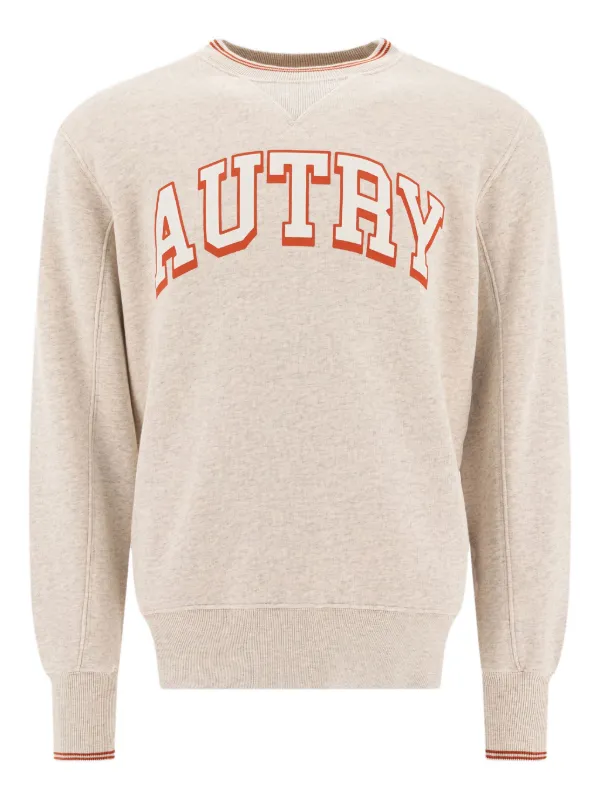 ★AUTRY★ロゴ プリンティング スウェット シャツ Autry ロゴ スウェットシャツ | ニュートラル | FARFETCH JP