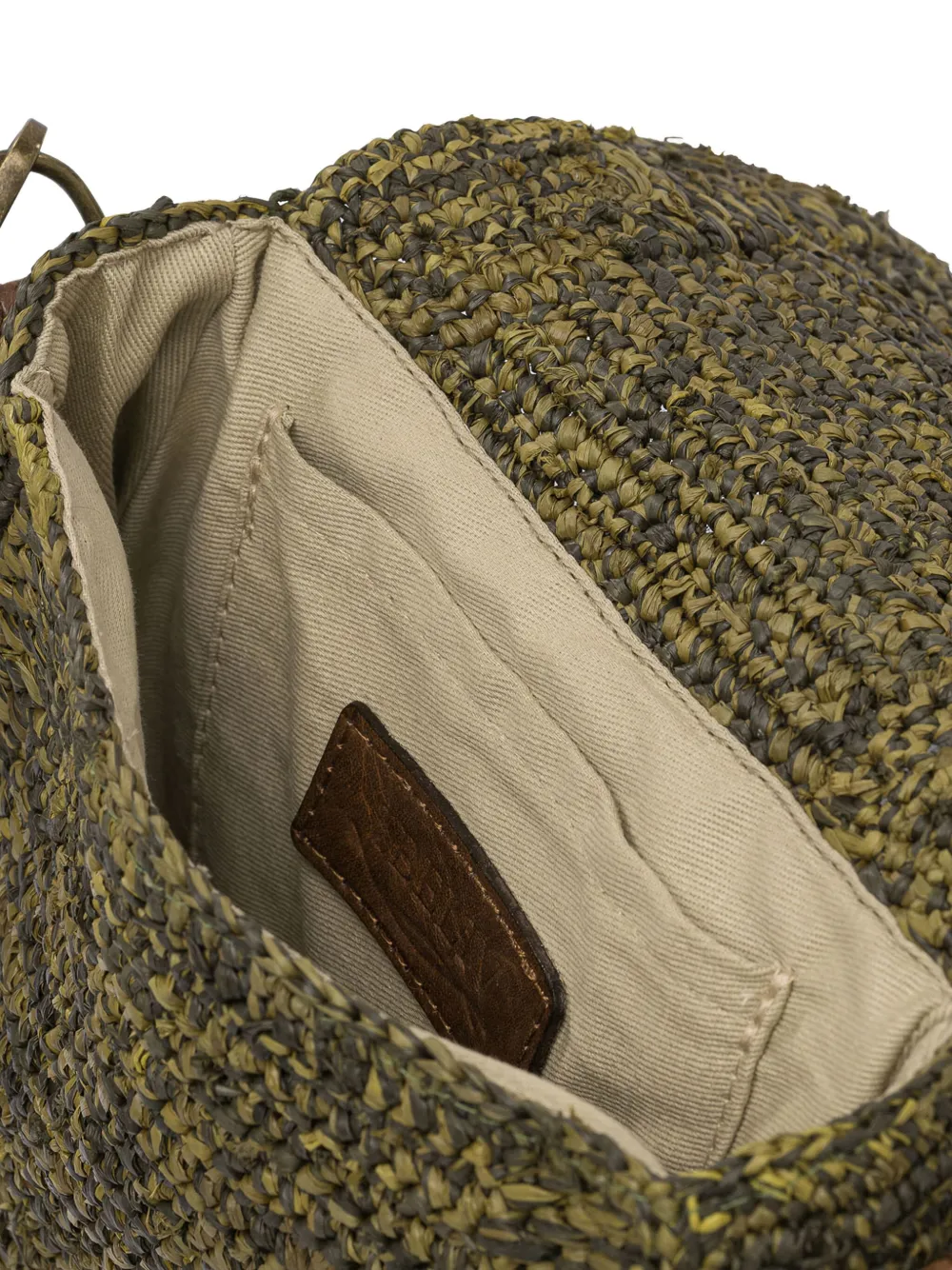 IBELIV raffia-crochet cross bag Groen