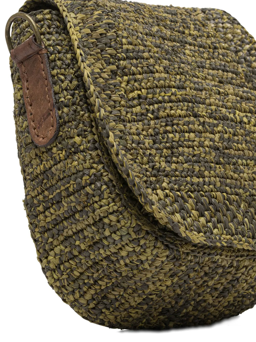 IBELIV raffia-crochet cross bag Groen