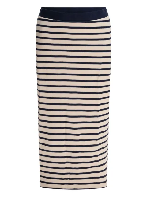 Ines De La Fressange striped-pattern midi skirt