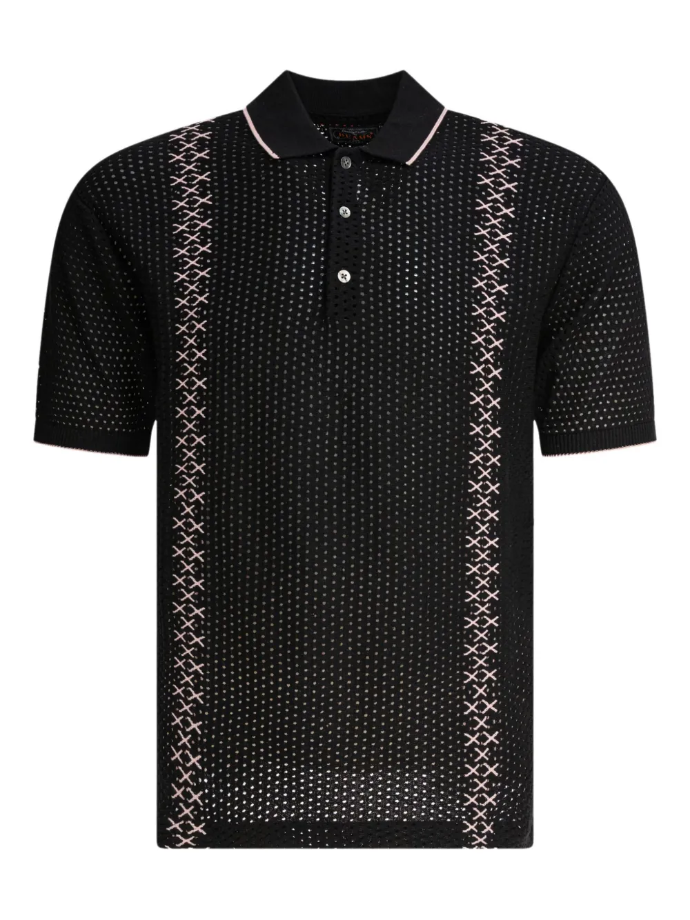 BEAMS PLUS Gebreid poloshirt Zwart
