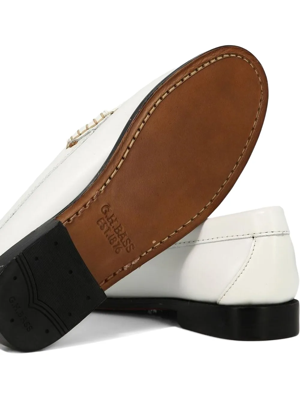 G.H. Bass & Co. leather penny loafers White