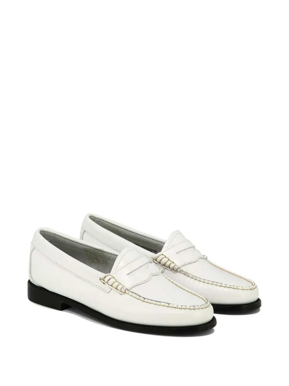 G.H. Bass & Co. leather penny loafers White