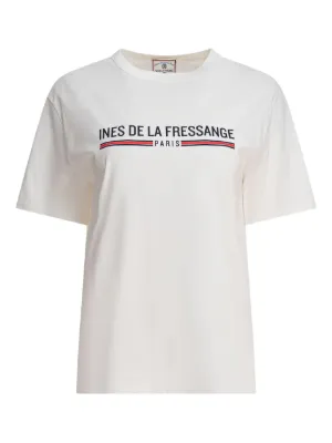 Tシャツ・カットソー INES DE LA FRESSANGE SS25 Shirts (14T511CO051 F131) Women's PEACE FOR ALL Graphic T-Shirt (Ines de la Fressange