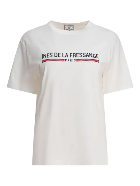Ines De La Fressange logo-print cotton T-shirt