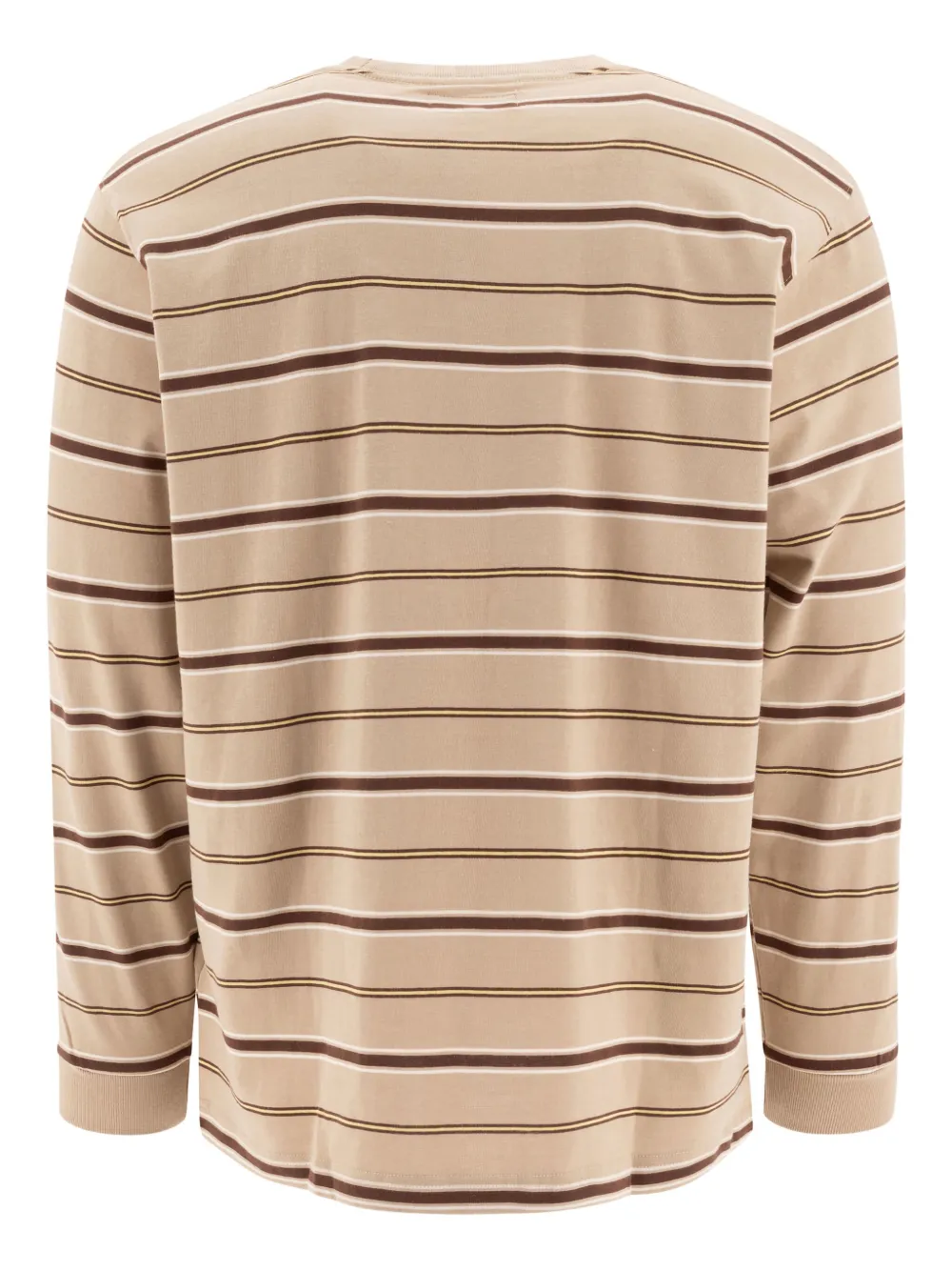 BEAMS PLUS striped-pattern long-sleeve T-shirt - Beige