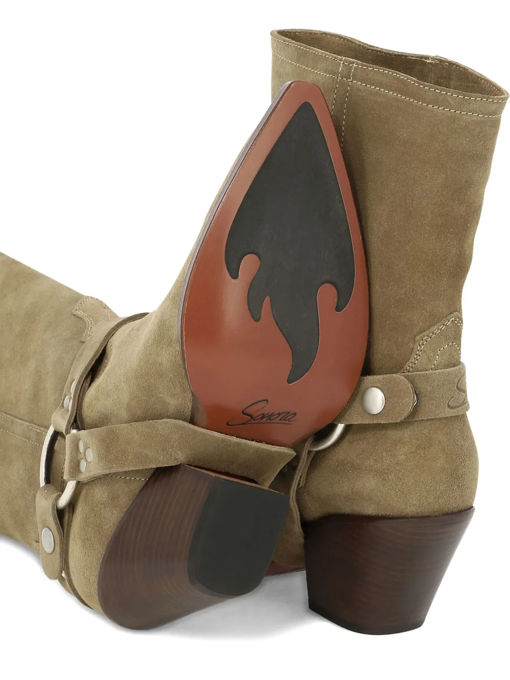 Sonora 60mm Atoka Belt suede boots Neutrals