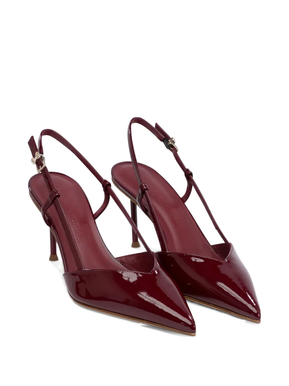 Sergio Levantesi 50mm Slingback Pointed-toe Pumps In Red