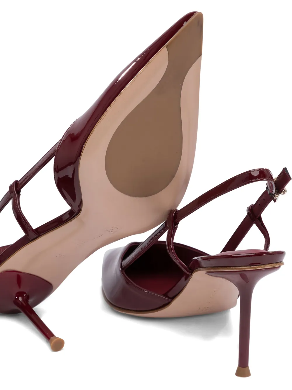 Sergio Levantesi 50mm Slingback Pointed-toe Pumps In Red