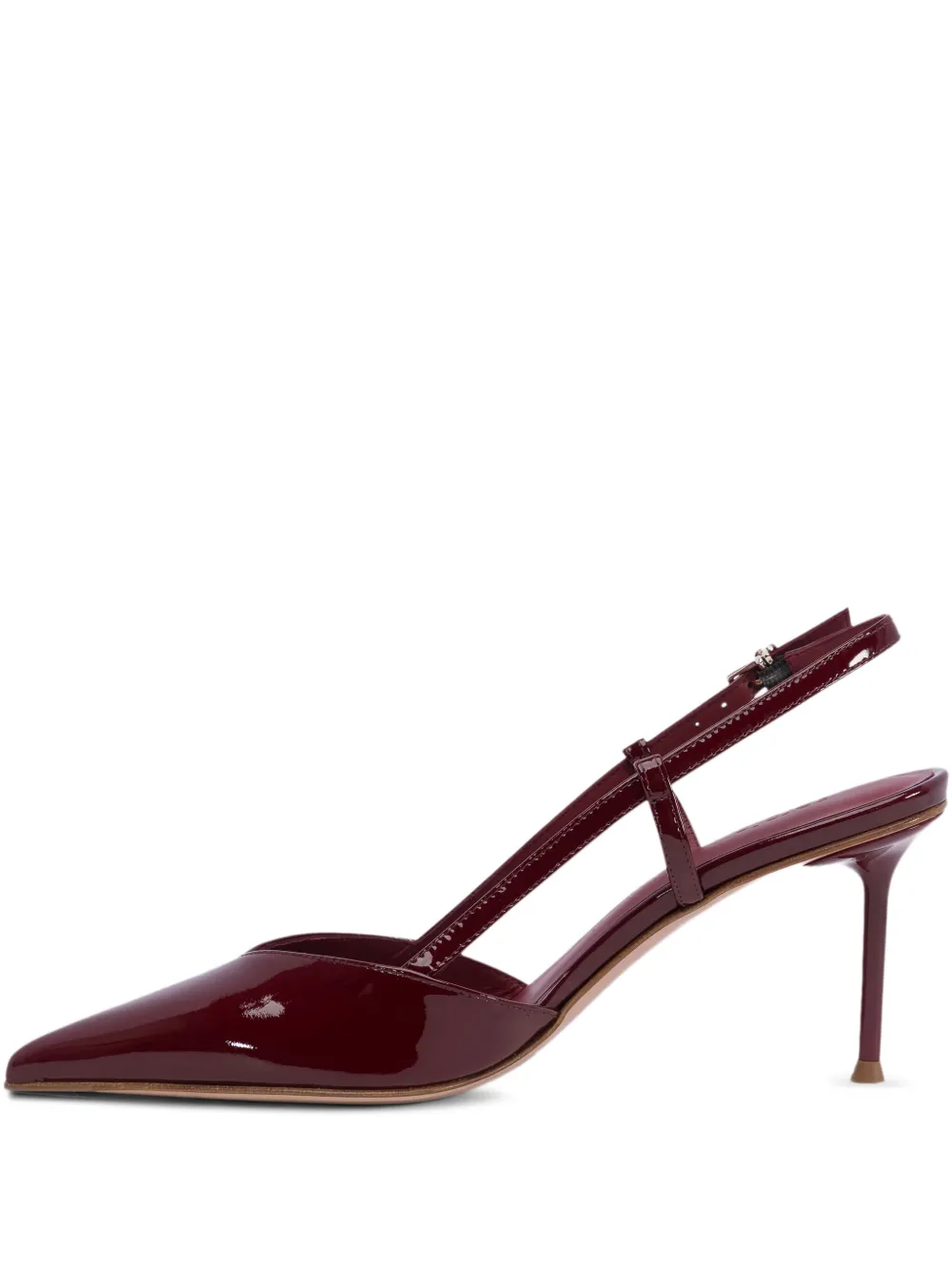 Sergio Levantesi 50 mm slingback pumps met puntige neus Rood