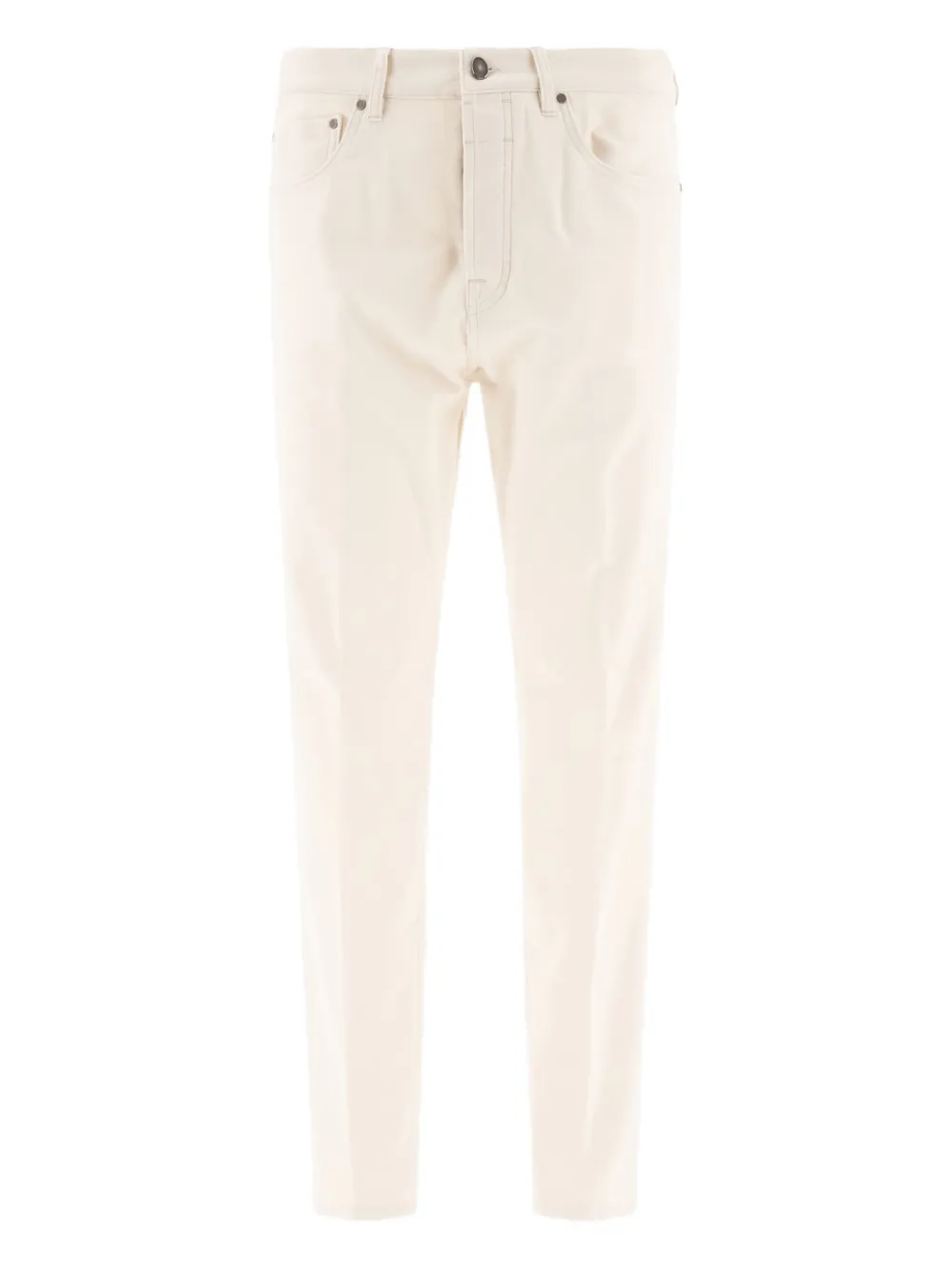 Lardini Button-fly jeans met vijf zakken Beige