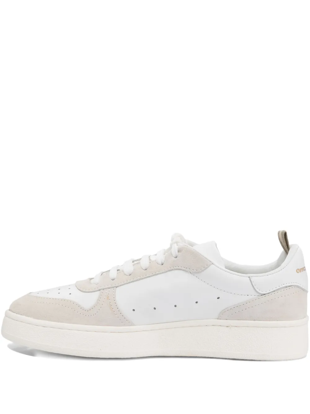 Officine Creative perforated suede leather trainers Wit
