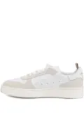 Officine Creative perforated suede leather trainers - White