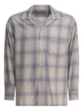 Kaptain Sunshine revere-collar checked shirt - Blue