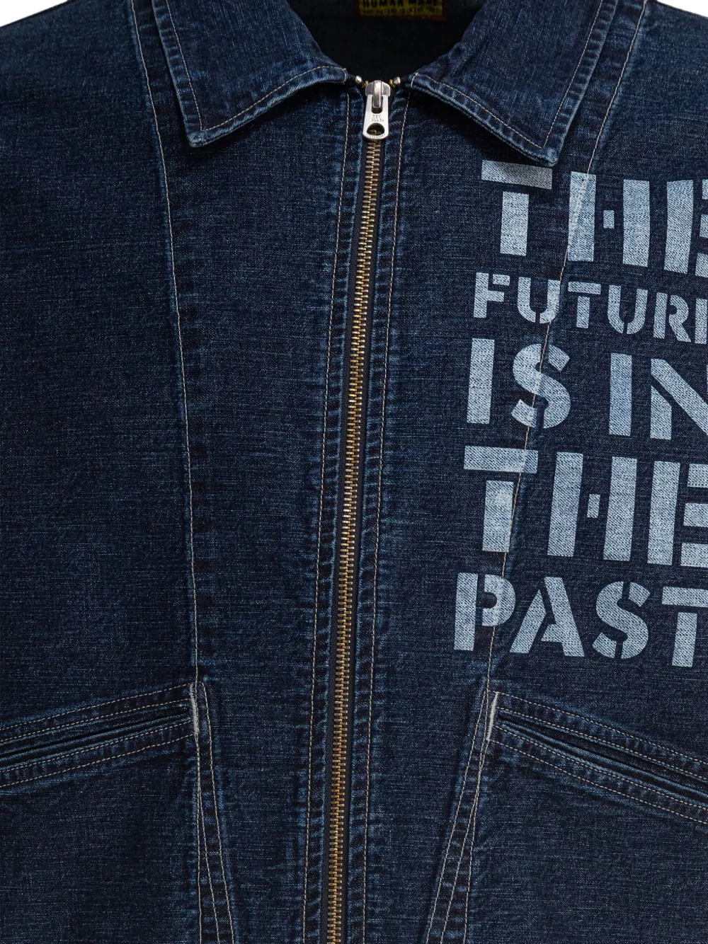 Human Made zip-front heart-logo jacket Blauw