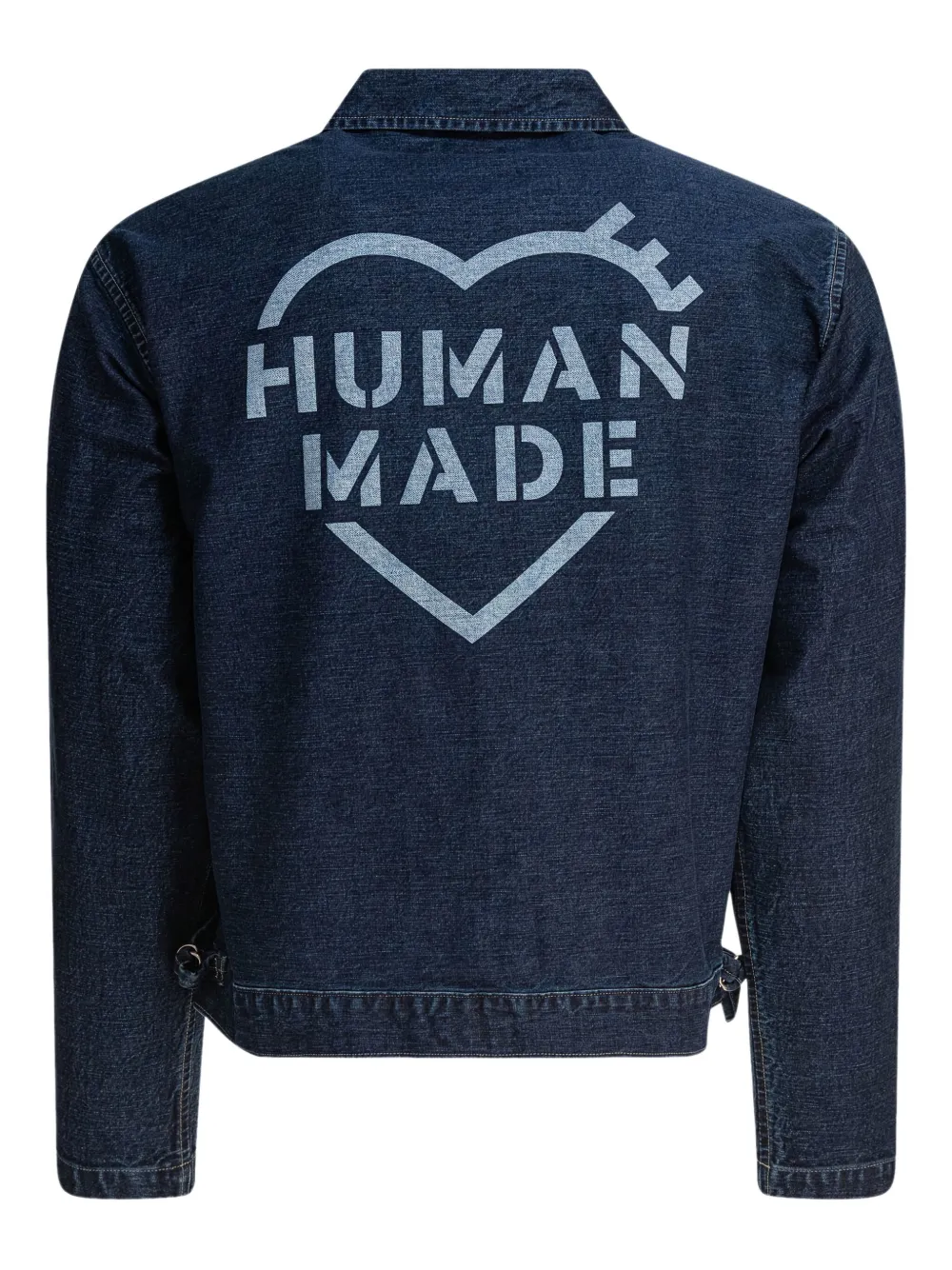 Human Made zip-front heart-logo jacket Blauw
