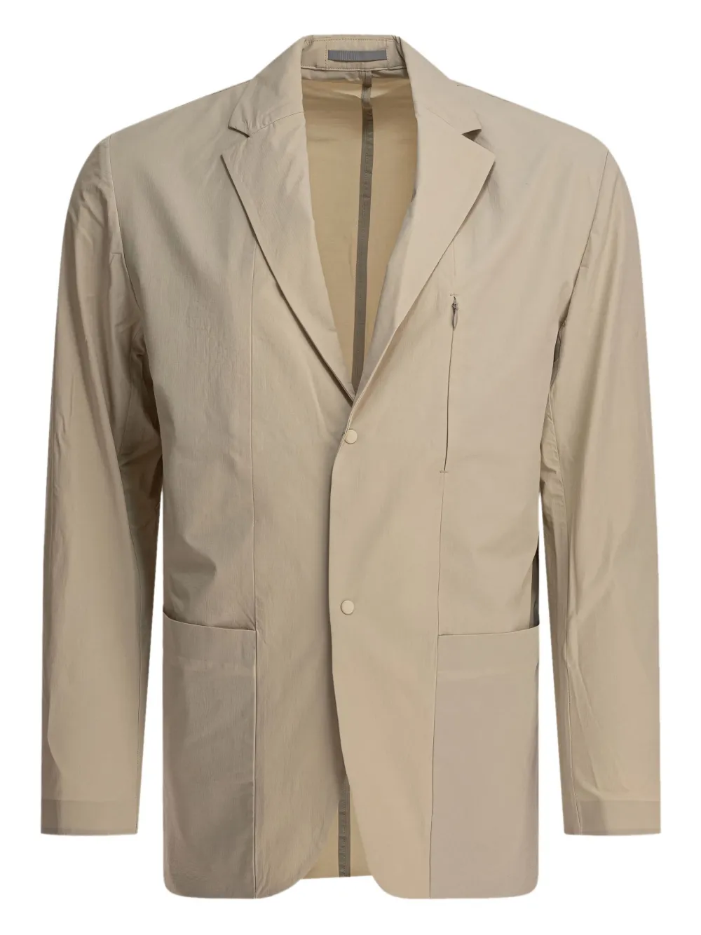 Norse Projects two-button zip-detail blazer Beige