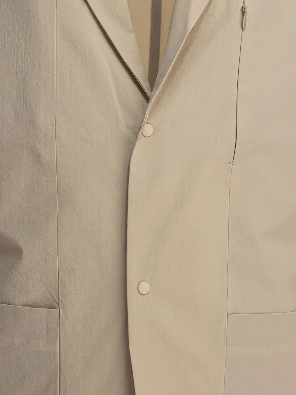 Norse Projects two-button zip-detail blazer Beige