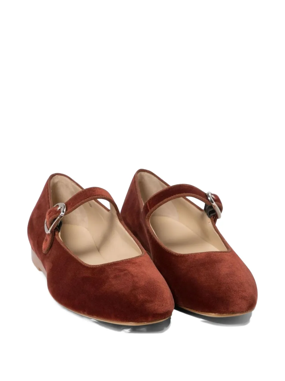 Le Monde Beryl Mary Jane Buckle Velvet Flats