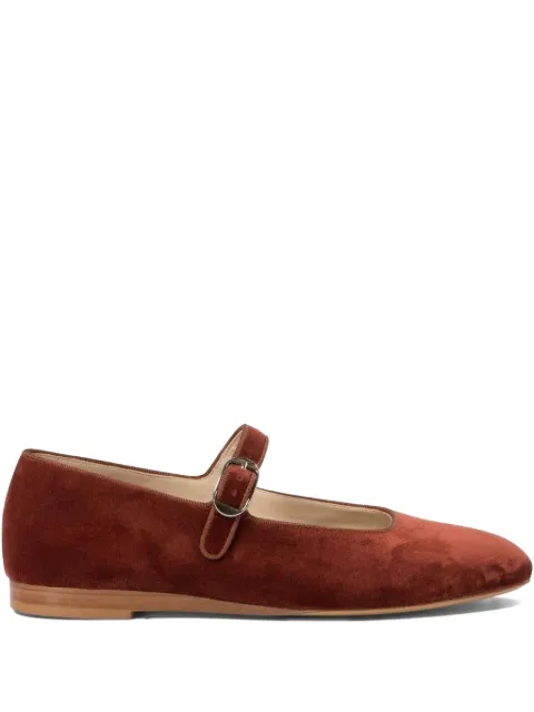 Le Monde Beryl Mary Jane buckle velvet flats