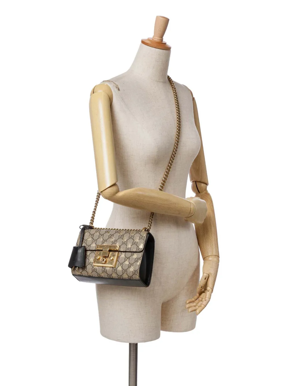 Gucci Pre-Owned 2016-2024 Small GG Supreme Bee Padlock crossbody bag | Pre-Owned | Image 2
