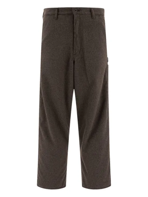 Orslow houndstooth hammer-loop trousers