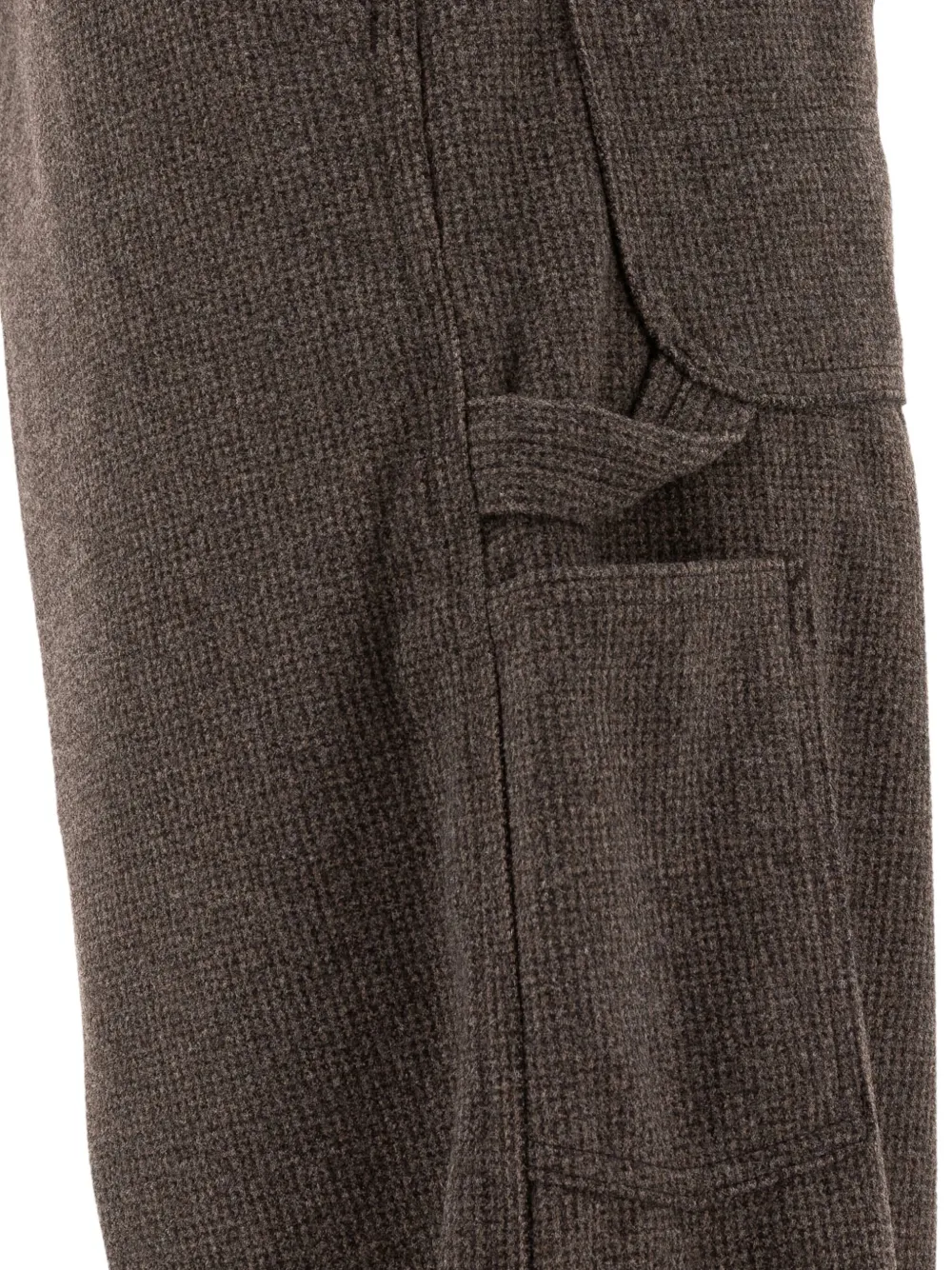 Orslow Houndstooth Hammer-loop Trousers In Brown