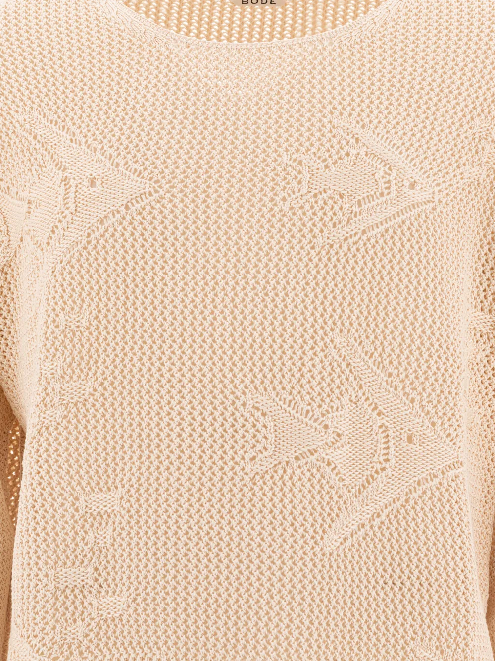 BODE Angel Fish cotton sweater Beige