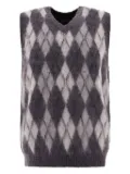 BEAMS PLUS argyle-knit vest - Grey