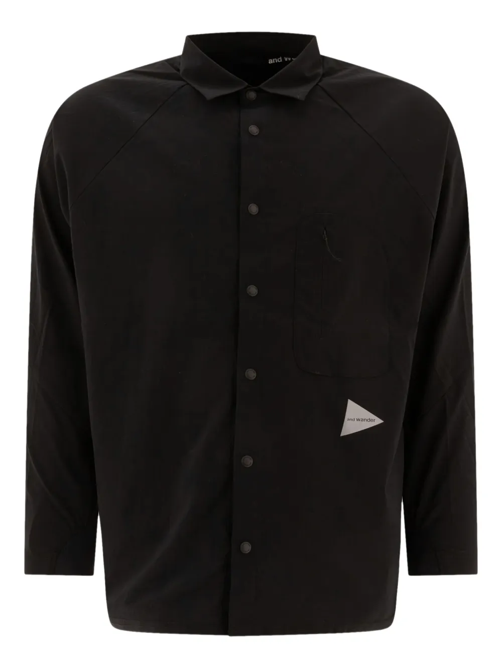 fleece-insert snap-button shirt