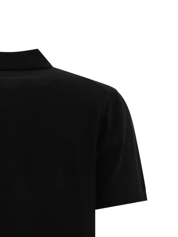 BEAMS PLUS short-sleeve Cotton Polo Shirt | Black | FARFETCH RO