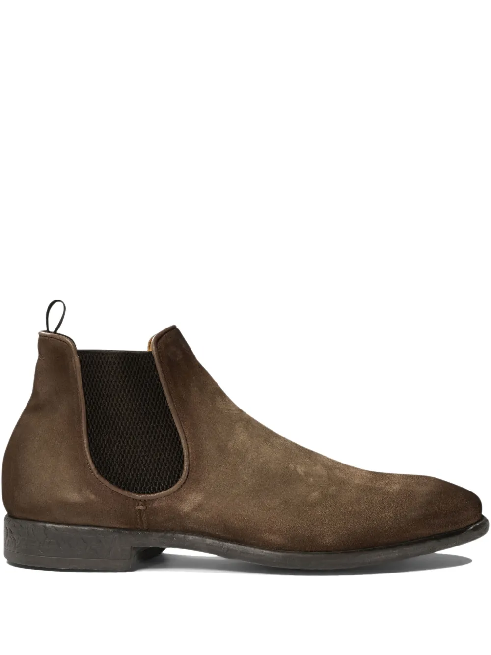 Officine Creative elastic-sided suede boots Brown