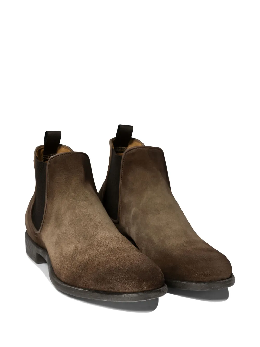 Officine Creative elastic-sided suede boots Brown