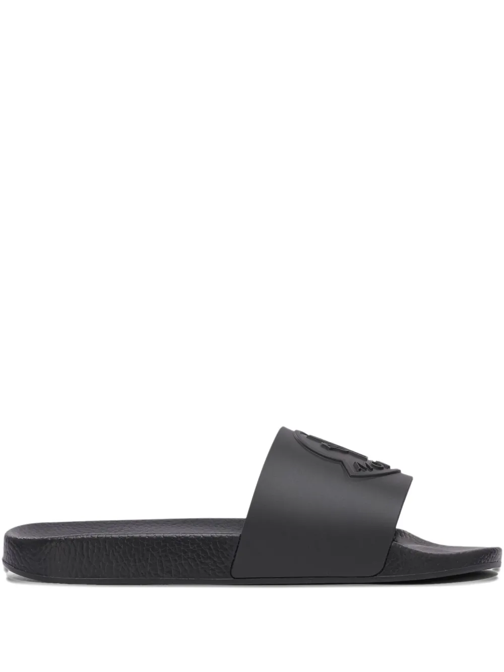 Moncler logo-embossed slides Black